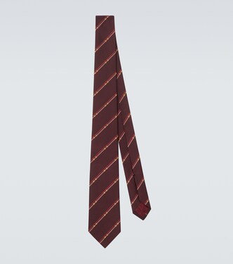 Cravatta Horsebit in seta jacquard | Gucci