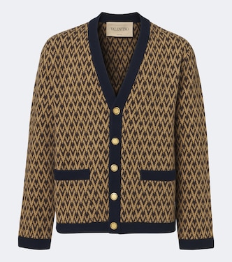 Cardigan Toute La V en laine vierge | Valentino