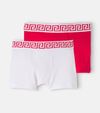 Set de dos bóxer briefs en mezcla de algodón | Versace Kids
