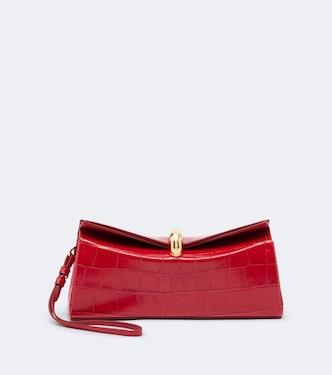 Valérie croc-effect leather clutch | Jacquemus