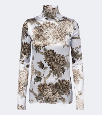 Floral turtleneck top | Acne Studios