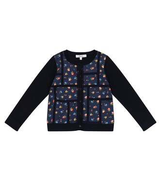 Liberty-print floral cotton cardigan | Bonpoint