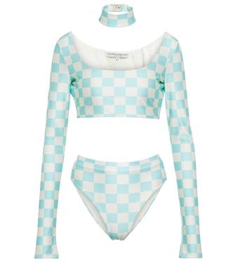 Embellished checked bikini | Alessandra Rich