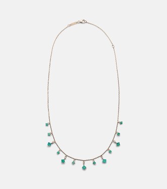 Halskette aus 18kt Gelbgold (750/1000) mit Diamanten und Smaragden | Suzanne Kalan