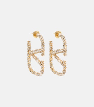 VLogo crystal-embellished earrings | Valentino