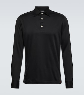 Cotton poplin polo top | Kiton