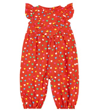 Baby bib-front printed playsuit | Stella McCartney Kids