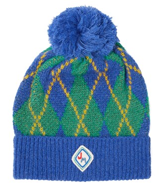 Pom-pom argyle beanie | Jellymallow