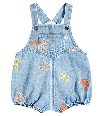 Baby Burbank embroidered denim playsuit | The New Society