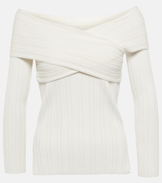 Yesenia ribbed-knit off-shoulder top | Veronica Beard