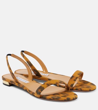 So Nude leopard-print suede sandals | Aquazzura