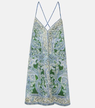Ottie Swing paisley linen minidress | Zimmermann