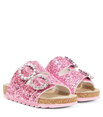 Sandalen mit Glitter und Kristallen | Monnalisa