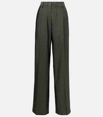 Pantalon ample rayé à taille haute | Dries Van Noten