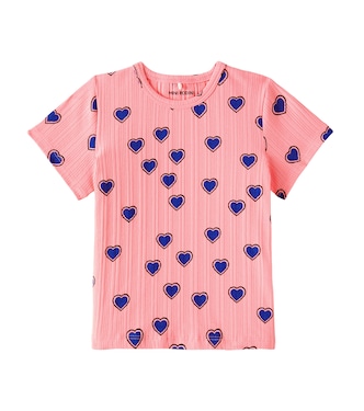 Outlined Hearts cotton-blend T-shirt | Mini Rodini