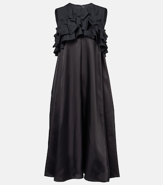 Robe midi en laine | Noir Kei Ninomiya