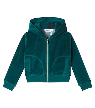Madeleine cotton-blend velveteen hoodie | Molo