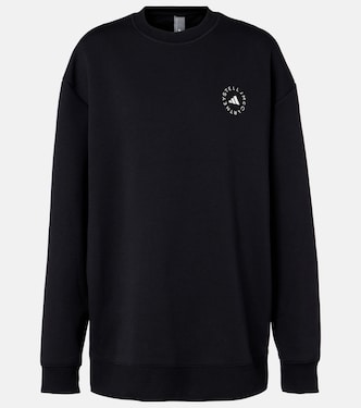 Logo cotton-blend jersey sweatshirt | Adidas by Stella McCartney