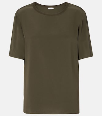 Rubin silk crêpe T-shirt | Joseph