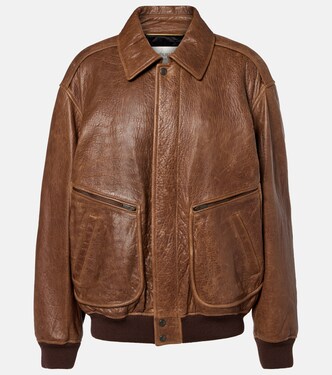 Padded leather blouson jacket | Saint Laurent