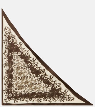 Violet floral silk scarf | Alémais