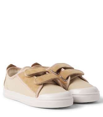 Suede-trimmed canvas sneakers | Il Gufo