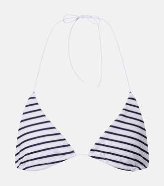 Micro Via striped bikini top | Jade Swim