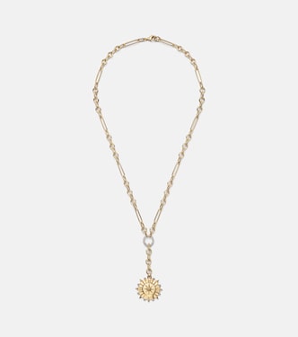 Collar Internal Compass Small de oro de 18 ct con diamantes | FoundRae