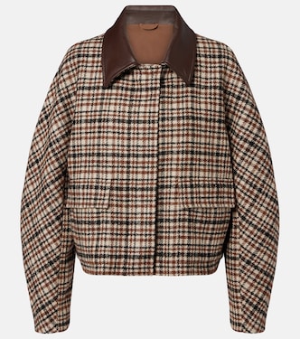 Checked wool and alpaca-blend jacket | Brunello Cucinelli