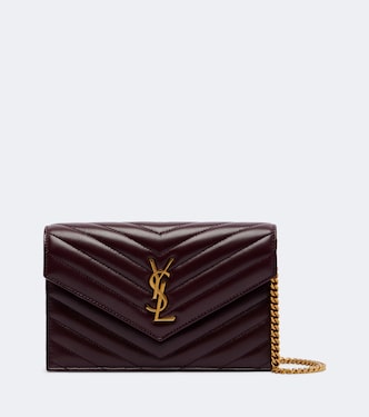 Portefeuille à chaîne Cassandre Envelope en cuir | Saint Laurent