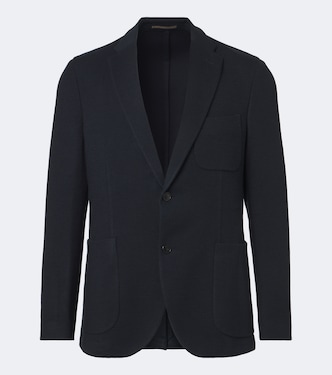 Single-breasted wool-blend blazer | Slowear