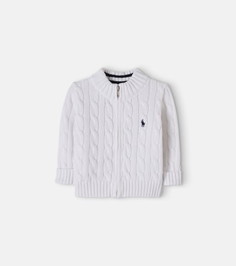 Cable-knit cotton zip-up cardigan | Polo Ralph Lauren Kids