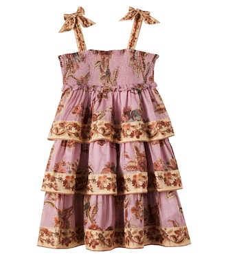 Aster floral tiered cotton dress | Zimmermann Kids