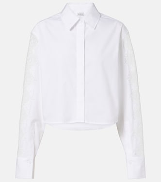 Lace-trimmed cotton poplin shirt | Simkhai