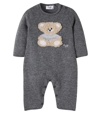 Baby embroidered virgin wool onesie | Il Gufo