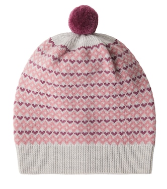 Doonia intarsia wool beanie  | Wheat