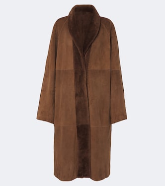 Kane reversible shearling-lined suede coat | The Row
