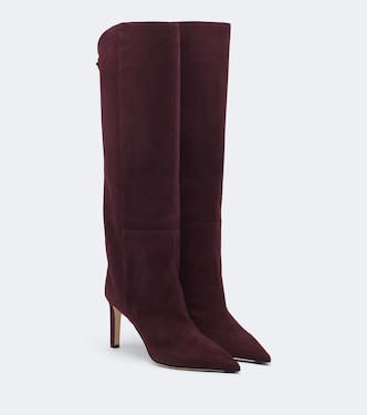 Kniehohe Stiefel Alizze aus Veloursleder | Jimmy Choo