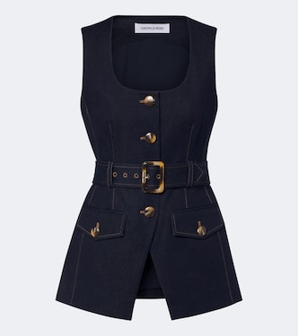 Weste Becker aus Denim | Veronica Beard