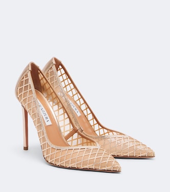 Lumiere embellished mesh pumps | Aquazzura