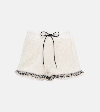Drawstring tweed shorts | Sacai