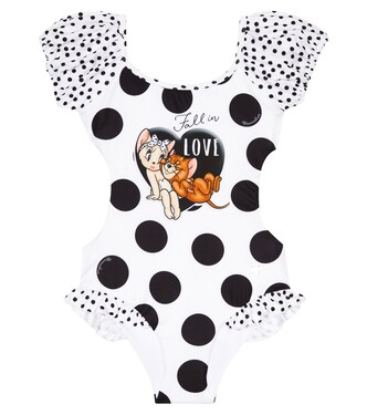 Jerry printed polka-dotted swimsuit | Monnalisa