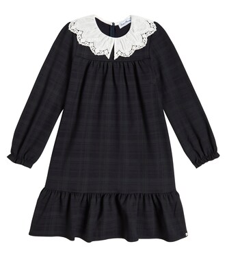 Checked ruffle-trimmed dress | Tartine et Chocolat