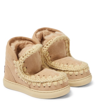 Shearling-lined suede sneakers | Mou Kids