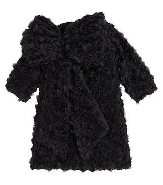 Floral-appliqué bow-detail dress | Caroline Bosmans