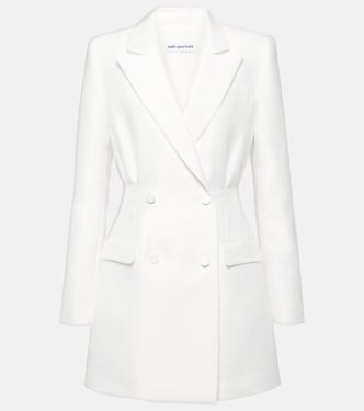 Double-breasted taffeta blazer dress | Self-Portrait