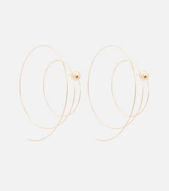 Thin Spiral S gold-plated stainless steel earrings | Alaïa
