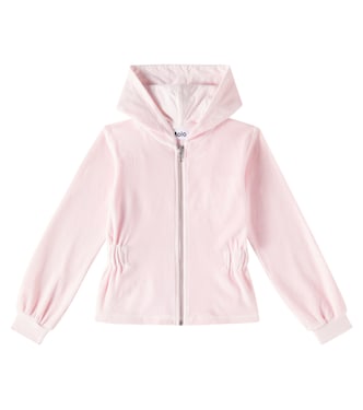 Madge gathered zip-up velour hoodie | Molo