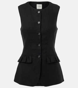 Matilda ruffled linen vest | Posse