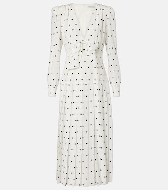  Polka-dot silk midi dress | Alessandra Rich